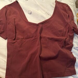 lululemon align shirt in smoky red size 4. never worn not rips, snags or tears